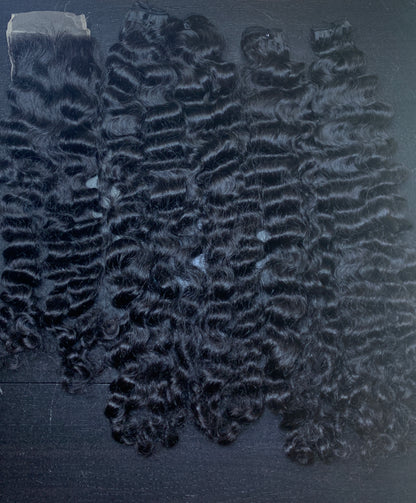 CLOSURE Cambodian Wavy Curly Units