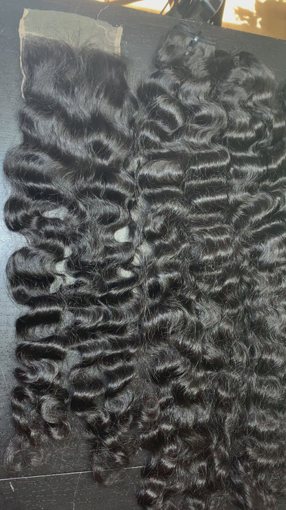 CLOSURE Cambodian Wavy Curly Units